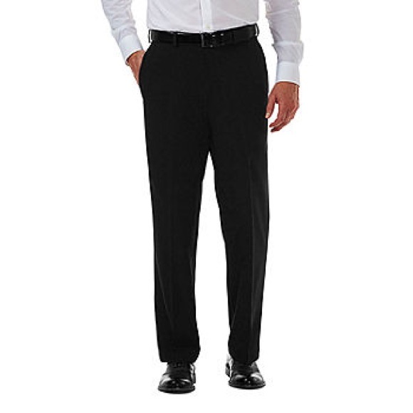 Haggar Other - Haggar Cool 18 Pro Classic Fit Flat Front Mens Pants In Black Size 36x29